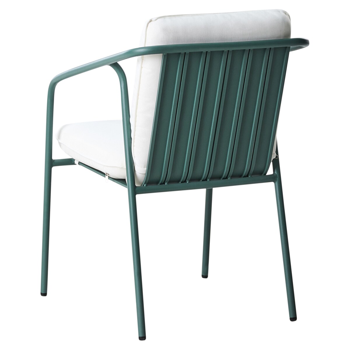 Zestaw 8 krzeseł ogrodowych z poduszkami ASCIANO Metal Zielony