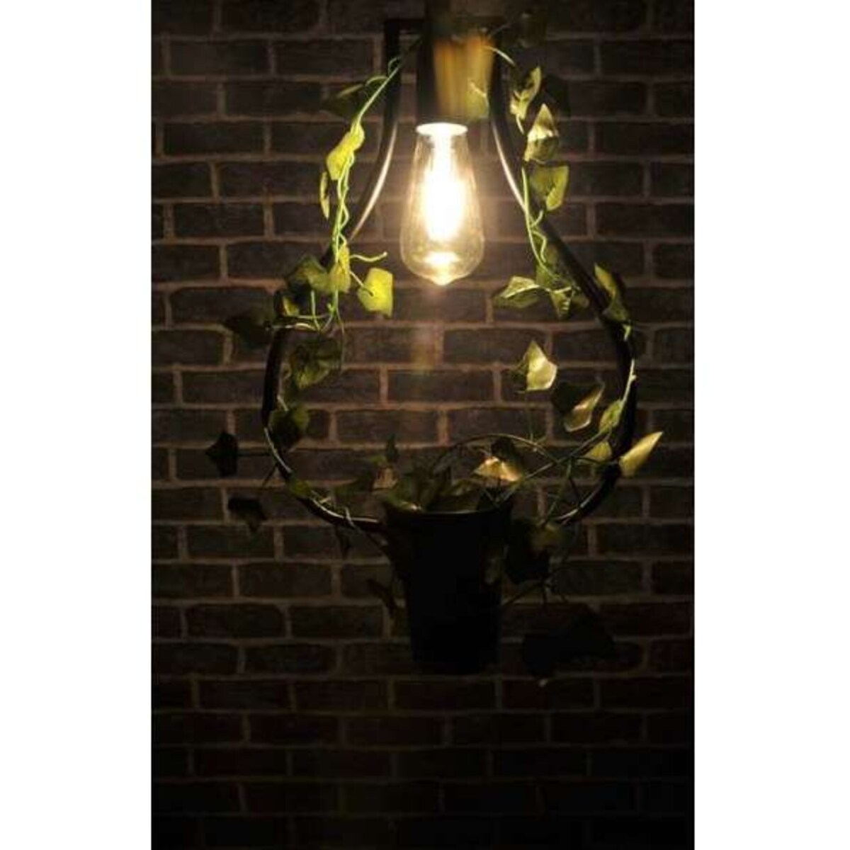 Wisząca lampa dekoracyjna 313874 Polux geometryczna OPRAWA ramka ZWIS metalowa doniczka czarna