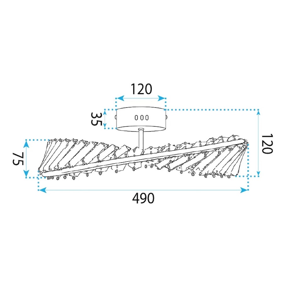 Lampa Sufitowa Swe095-C 50Cm Led Złoty, Metal, Tworzywo Sztuczne