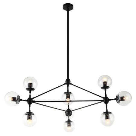 Żyrandol LAMPA wisząca Bao Nero Clear Orlicki Design metalowa OPRAWA industrialna ZWIS kule balls molekuły loft przezrocz