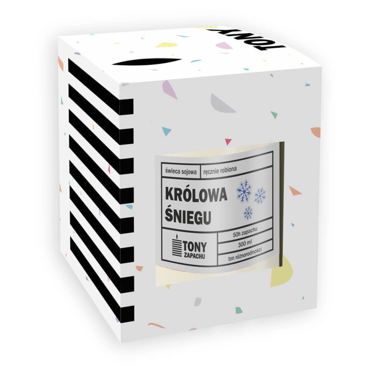 Naturalna zimowa świeca sojowa "KRÓLOWA ŚNIEGU"- delikatne połączenie świeżości i elegancji. Prezent upominek dla mamy kobiety dziewczyny babci żony niej koleżanki przyjaciółki