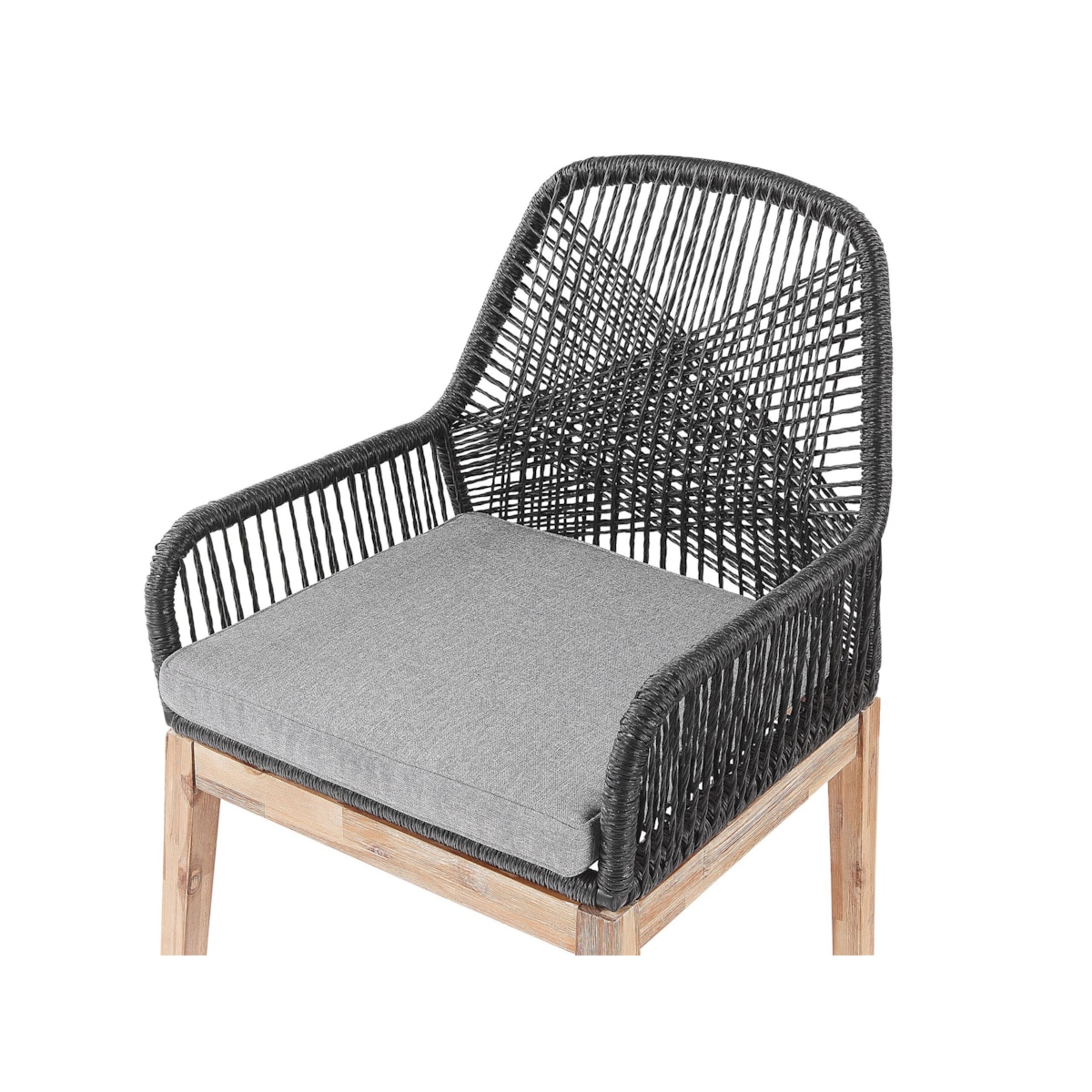 Zestaw ogrodowy dla 6 osób OLBIA z poduszkami Beton Czarny