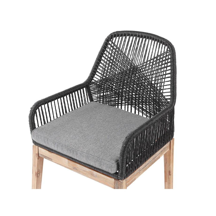 Zestaw ogrodowy dla 6 osób OLBIA z poduszkami Beton Czarny