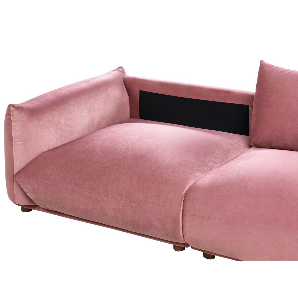 Sofa 3-osobowa welurowa różowa LUVOS