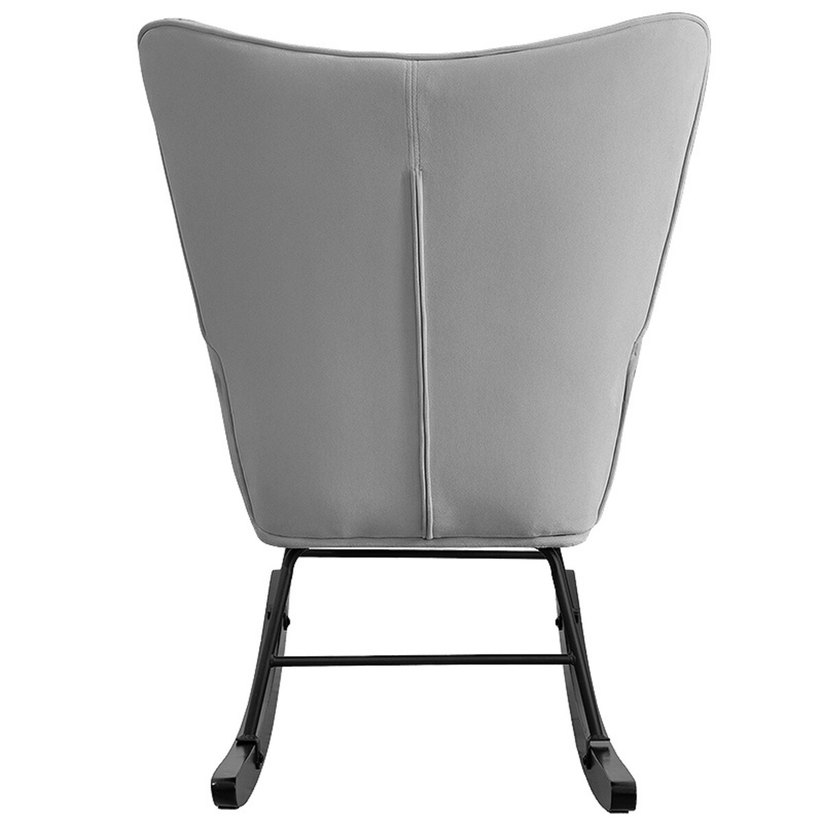 Fotel bujany tapicerowany welur wygodny wypoczynkowy uszak salon szary