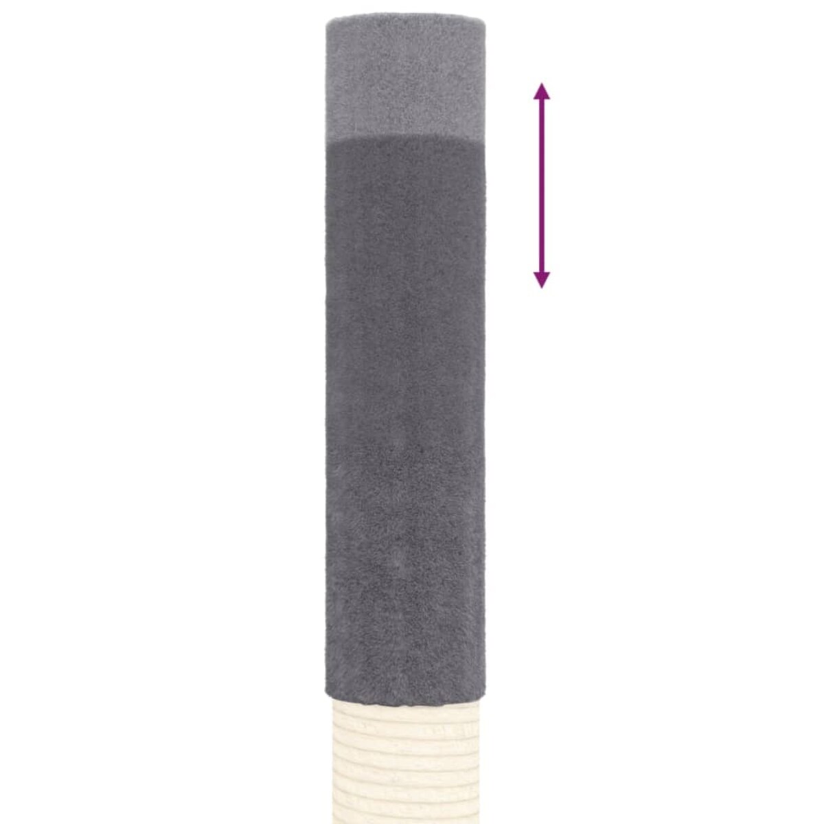vidaXL Drzewko dla kota, od podłogi do sufitu, ciemnoszare, 277-303 cm