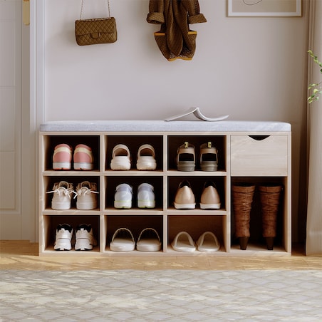 Szafka na buty z siedziskiem loft sonoma ławka przedpokój z szufladą