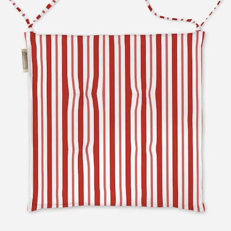 Poduszka świąteczna na krzesło - klasyczne czerwone świąteczne paski