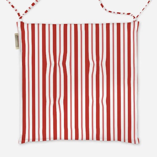 Poduszka świąteczna na krzesło - klasyczne czerwone świąteczne paski