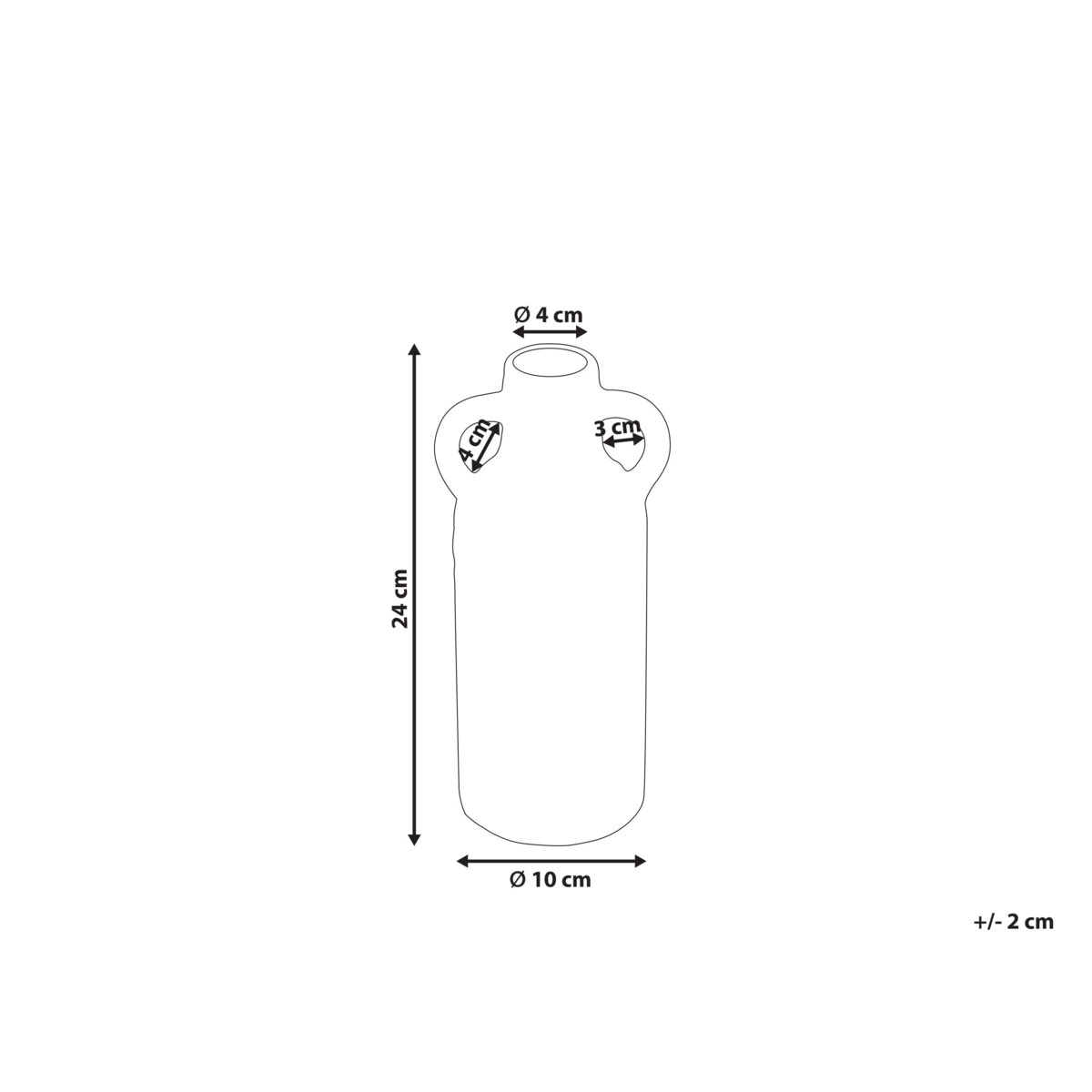 Wazon na kwiaty ceramiczny 24 cm różowy DRAMA