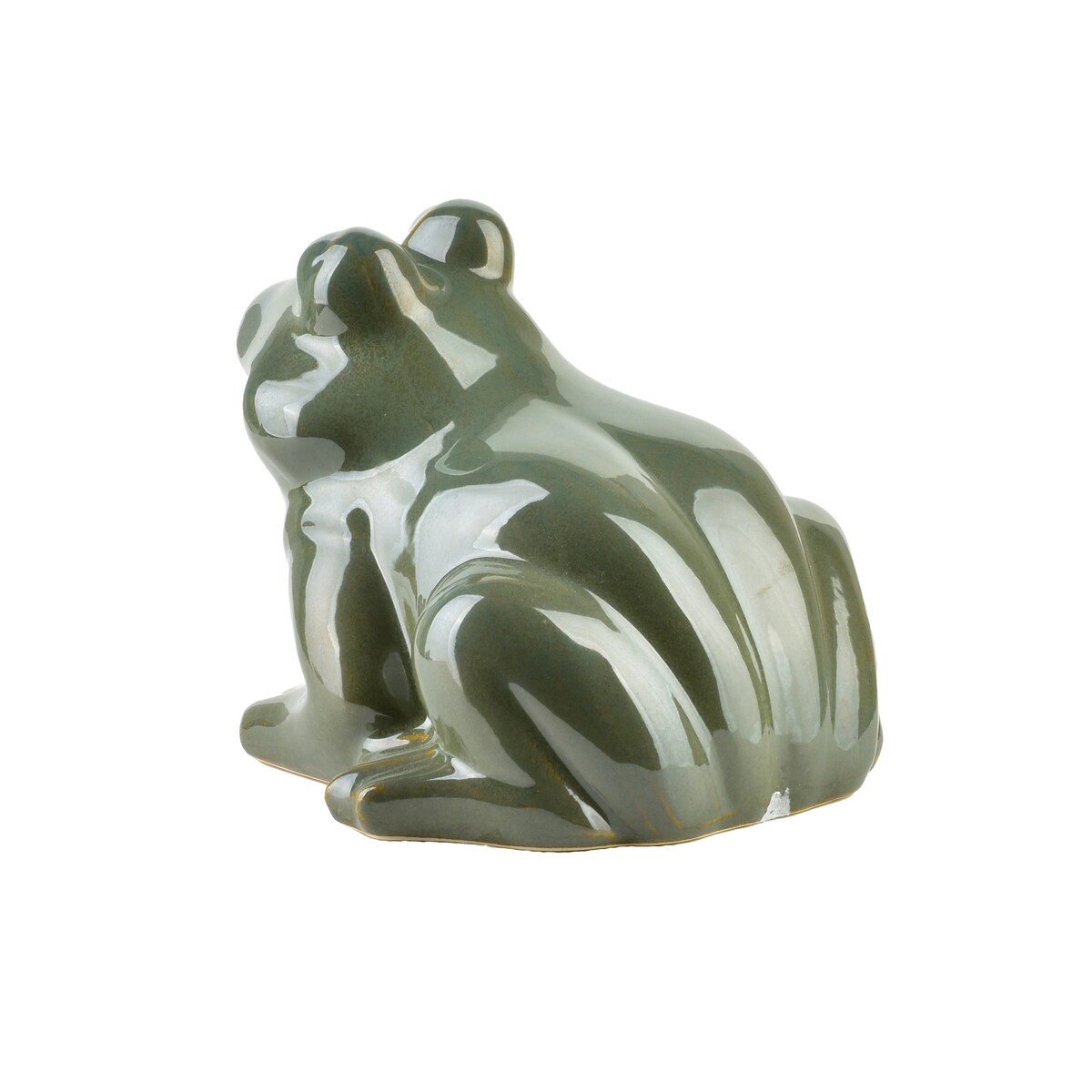 MAVE GREEN Figura żaba ceramiczna 16x15,5x13cm