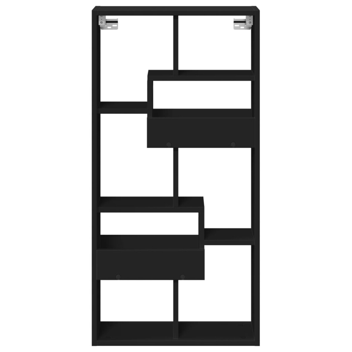 vidaXL Szafka wisząca, czarna, 50x15x100 cm, materiał drewnopochodny