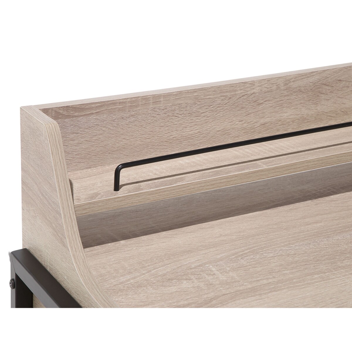 Biurko z szufladami i półką 73 x 48 cm jasne drewno BROXTON