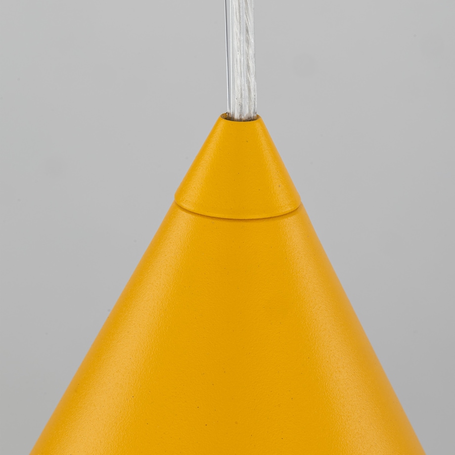 Żółta Lampa Wisząca Stożek Metalowy Cono Tk Lighting S