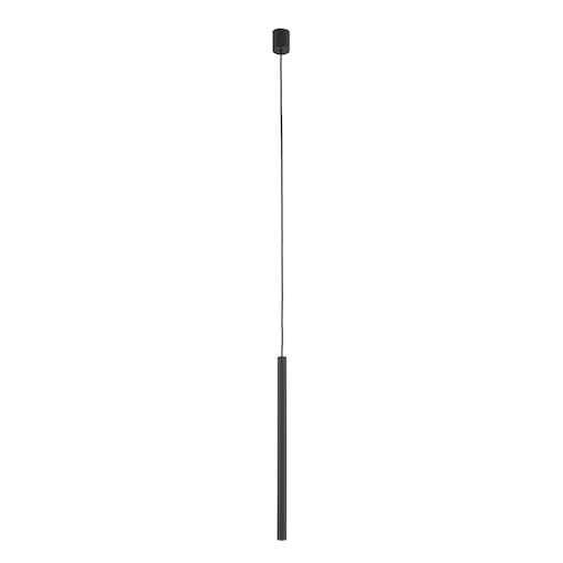 Lampa Wisząca Tk Lighting Ferro Czarna Ryflowana Metalowa Tuba Sopel Rurka 50Cm 1Xg9