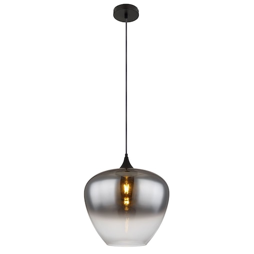 Lampa wisząca Globo MAXY 15548H2 czarna matowa dymiona, E27, 40 cm, nowoczesna do salonu i jadalni