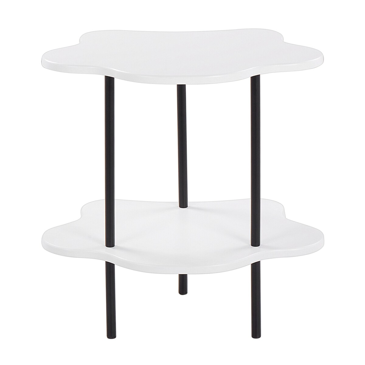 Stolik pomocniczy biało-czarny CLOUD