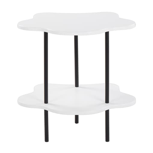 Stolik pomocniczy biało-czarny CLOUD