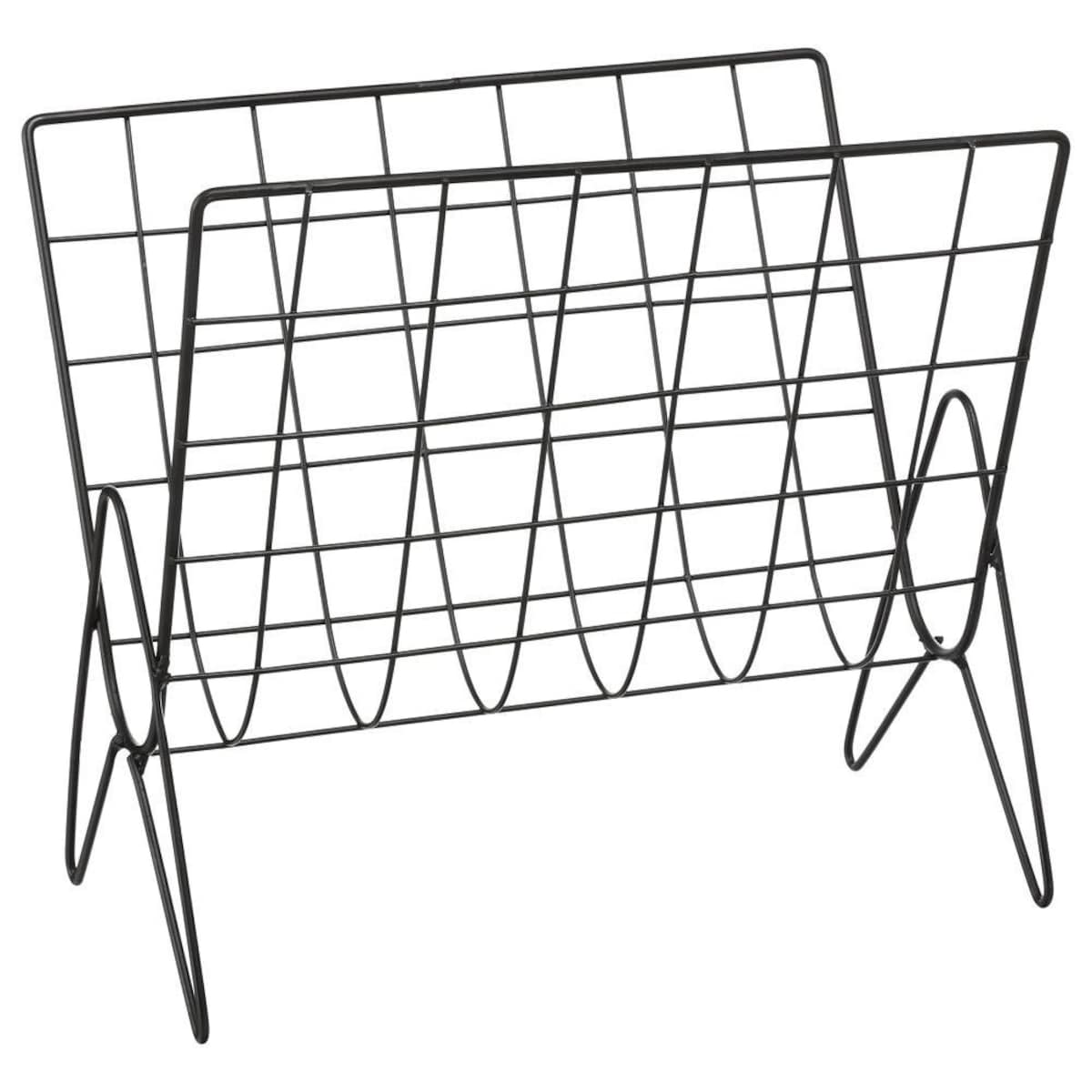 Gazetnik metalowy na czasopisma, kolor czarny