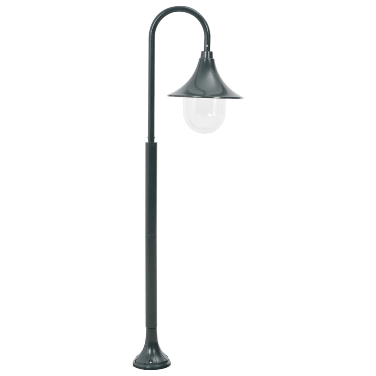 vidaXL Lampa ogrodowa na słupku, 120 cm, E27, aluminium, ciemnozielona