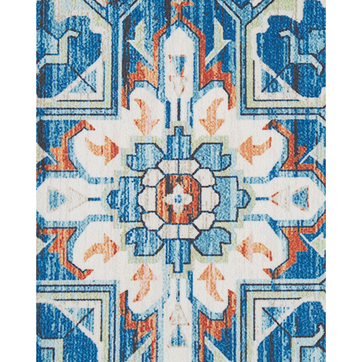 Dywan 80 x 240 cm niebiesko-pomarańczowy RITAPURAM