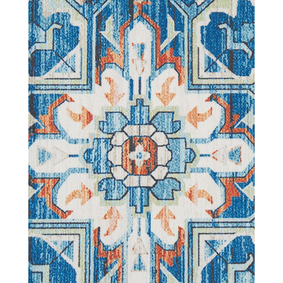 Dywan 80 x 240 cm niebiesko-pomarańczowy RITAPURAM