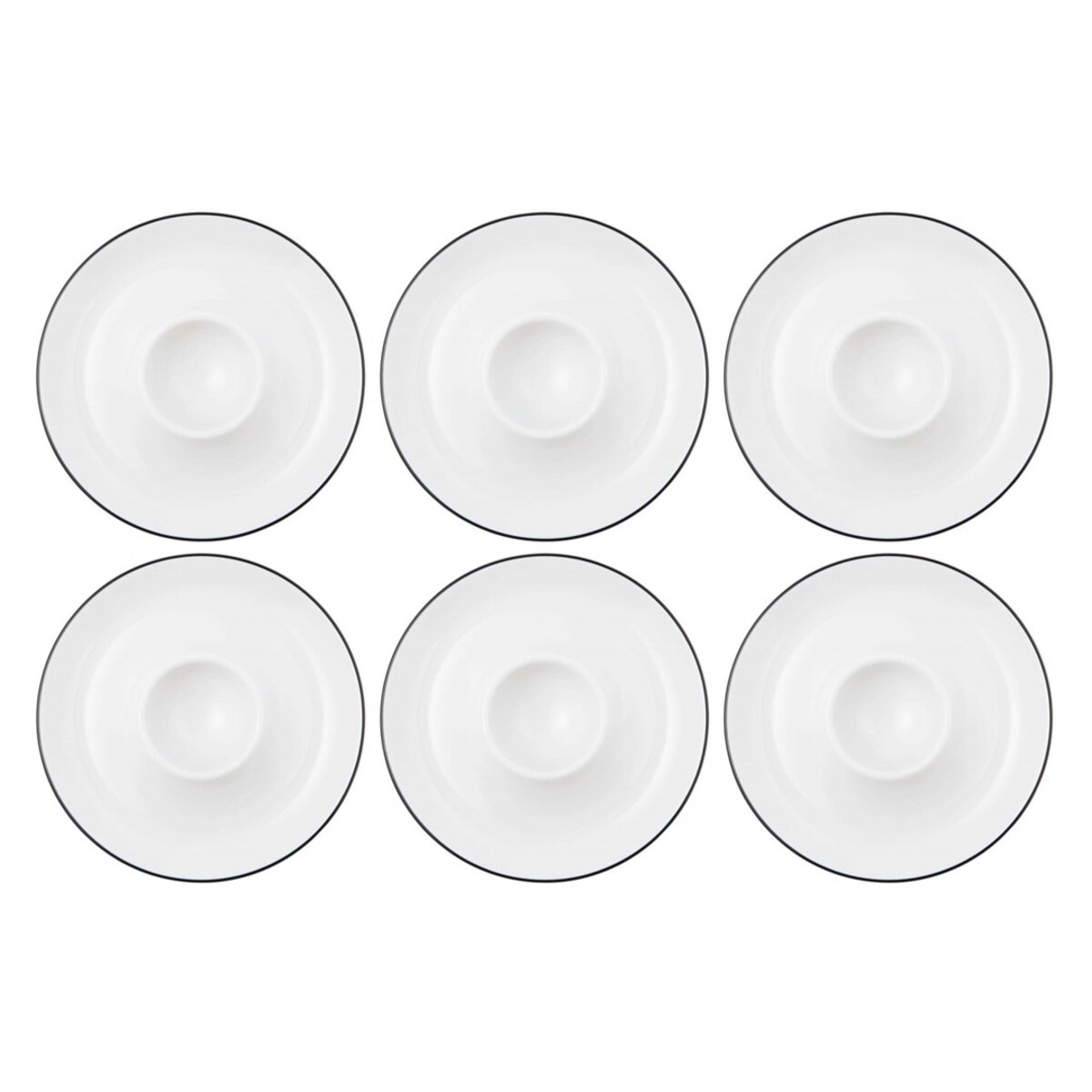 SELTMANN LIDO BLACK LINE Zestaw 6 podstawek na jajko 12.5 cm