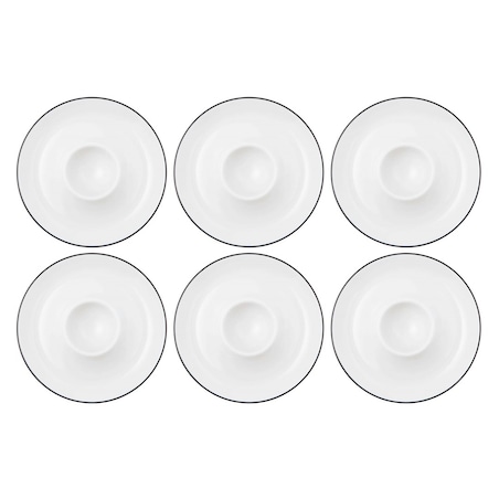 SELTMANN LIDO BLACK LINE Zestaw 6 podstawek na jajko 12.5 cm