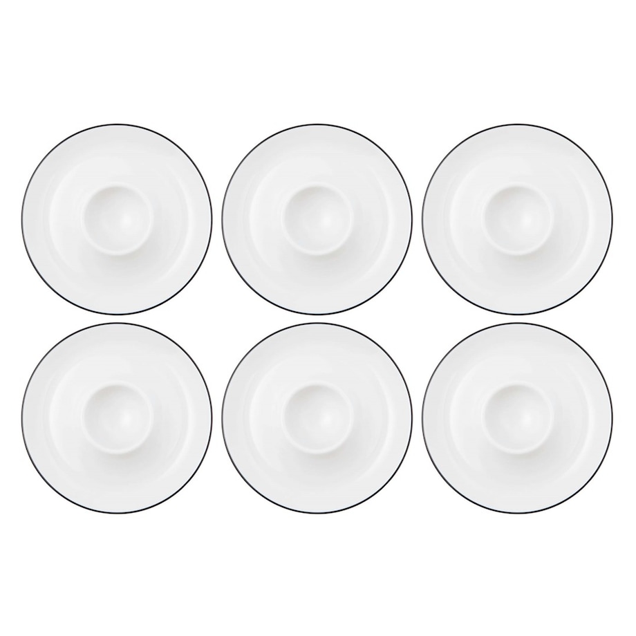 SELTMANN LIDO BLACK LINE Zestaw 6 podstawek na jajko 12.5 cm