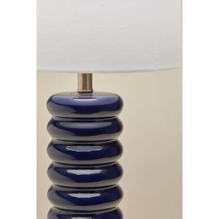 Lampa stołowa ceramiczno-lniana Boreto 75 cm dark blue