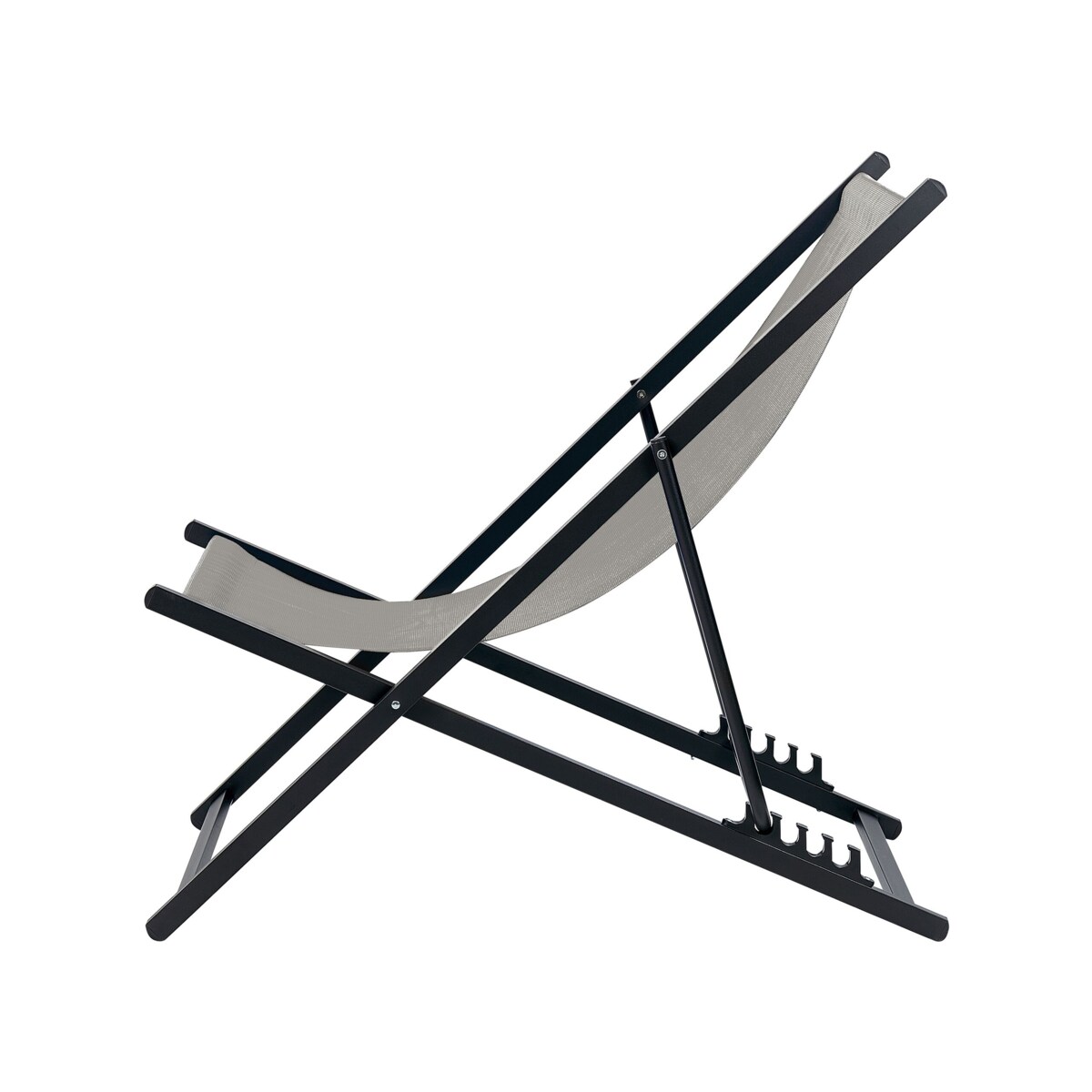 Leżak ogrodowy składany LOCRI II Metal Szary