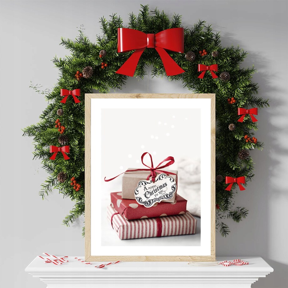 Poster Story, Plakat, Obraz - Prezenty Świąteczne, wymiary 21 x 30 cm