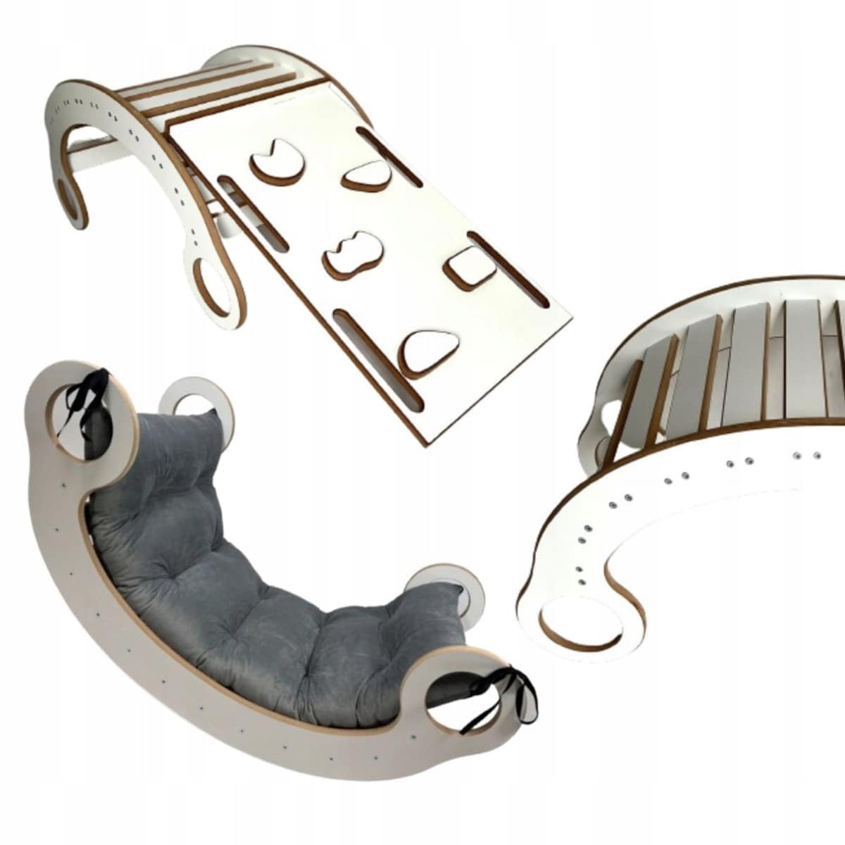 Deska do balansowania Montessori dzieci +Poduszka +Ścianka + Zjeżdżalnia CE