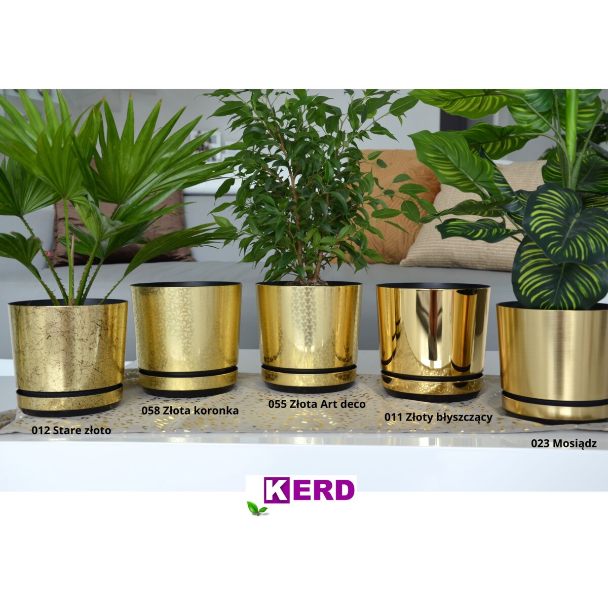 32 cm wzór ZŁOTY ART - DECO piękny elegancki deseń niezwykły wzór glamour ekskluzywna duża donica