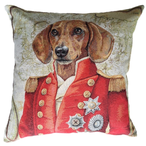 Poszewka Na Poduszkę Jasiek 45X45 Cm Żakardowa Dekoracyjna Ozobna Pies Marszałek