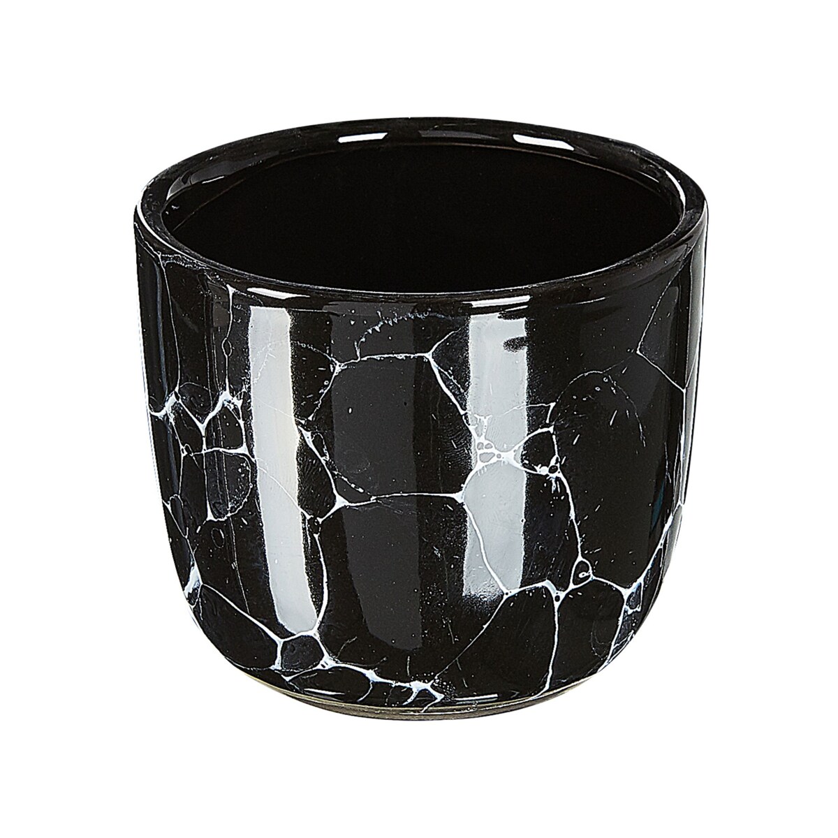 6-częściowy zestaw akcesoriów łazienkowych ceramiczny czarny PALMILLA