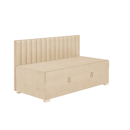 Mesonica Łóżko Chill, linie beżowe, 90x200