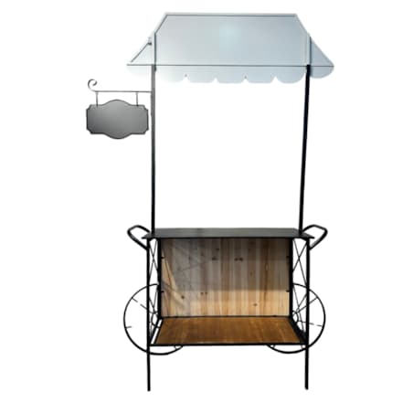 Dekoracja metalowa - stragan bożonarodzeniowy 215x150x41 cm STALLO