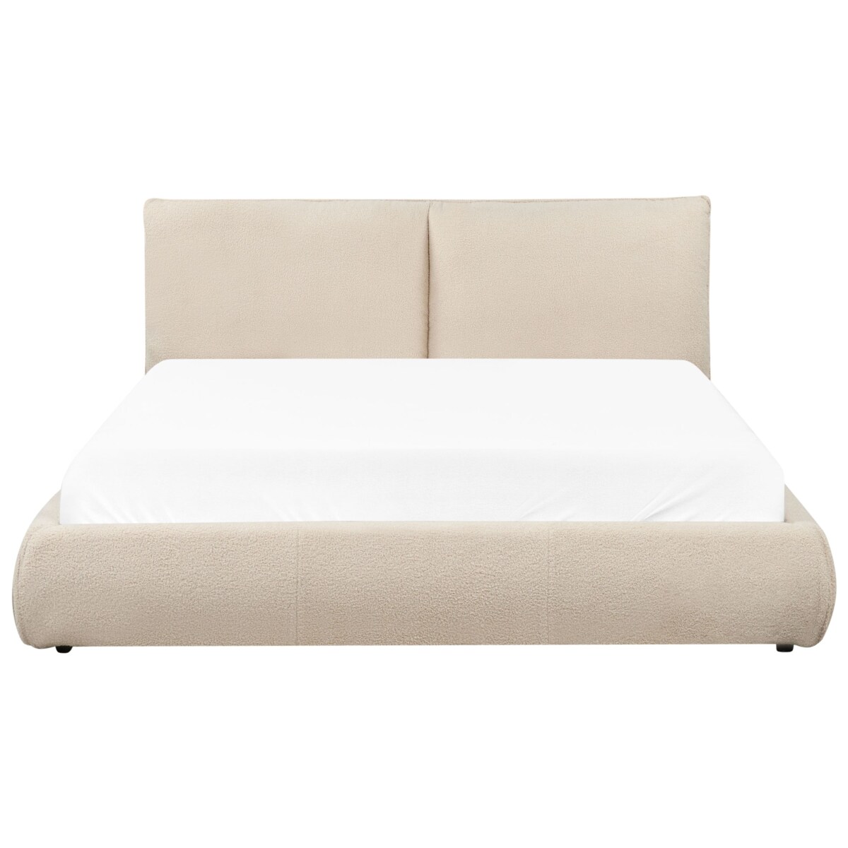 Łóżko Boucle VINAY 160 x 200 cm Jasnobeżowy