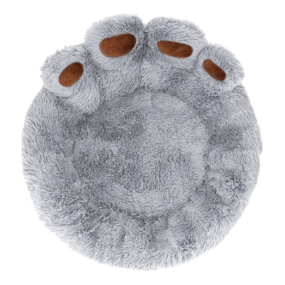 Pluszowe okrągłe legowisko 60x60 szare