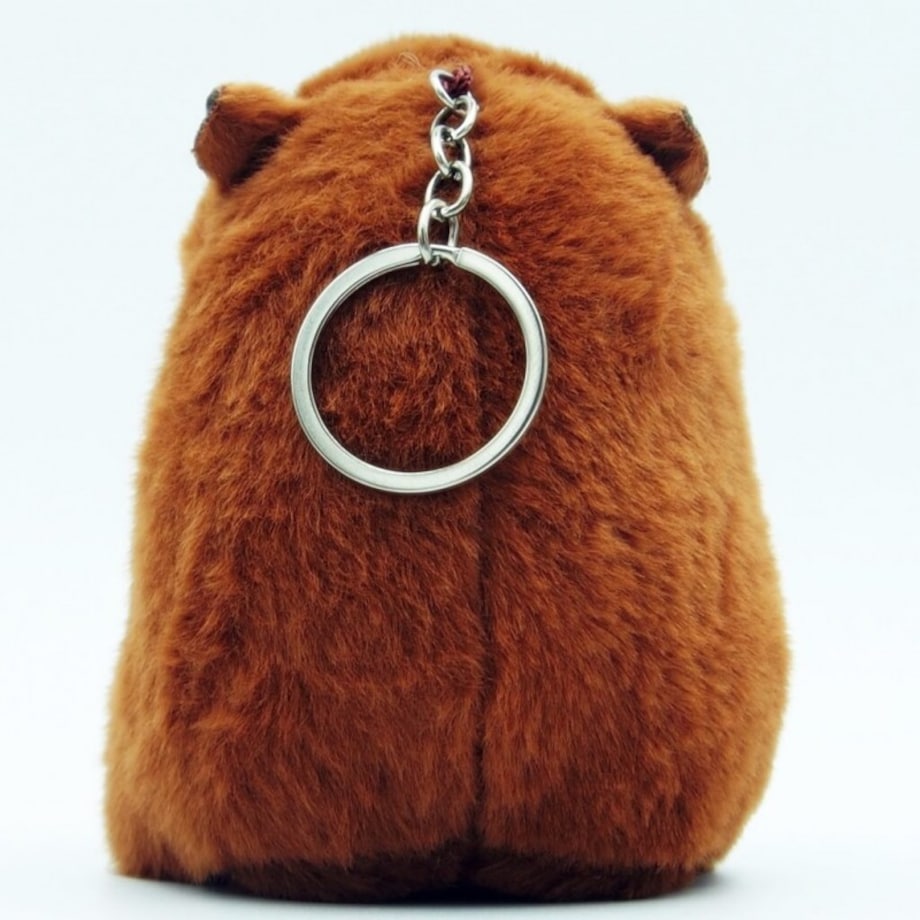 Brelok do kluczy pluszowa, puchata Kapibara naciągane owoce 1szt. LOSOWY MODEL BRL395