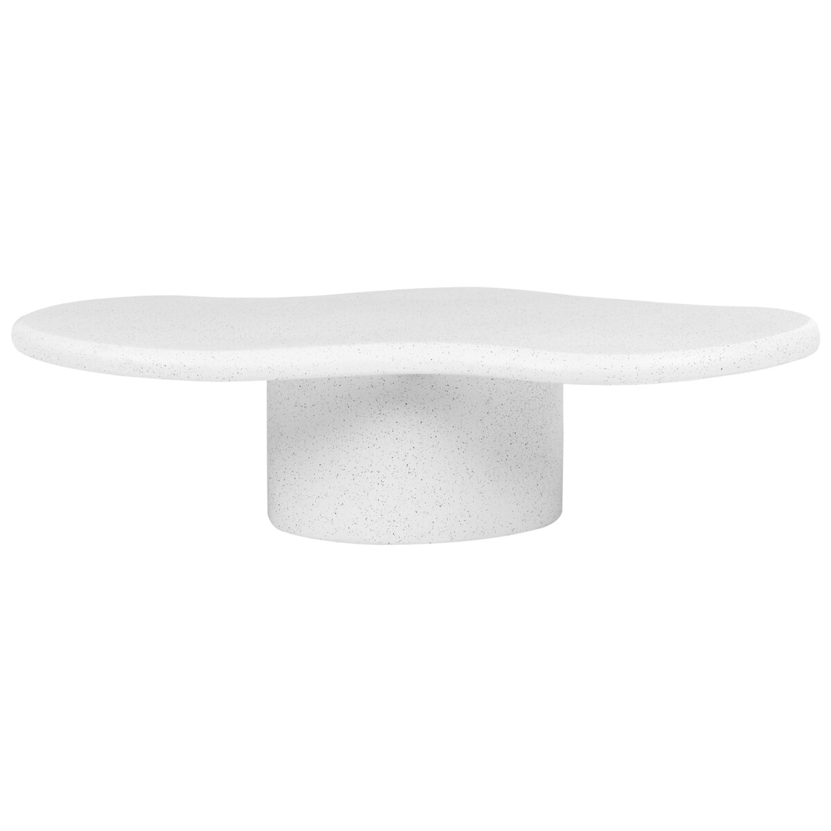 Stolik kawowy CONZA 57 cm 120 cm Efekt lastryko Biały