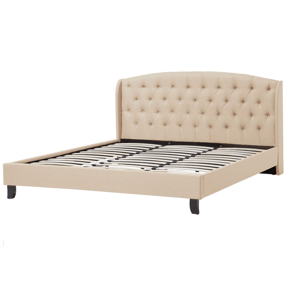 Łóżko tapicerowane 180 x 200 cm beżowe BORDEAUX