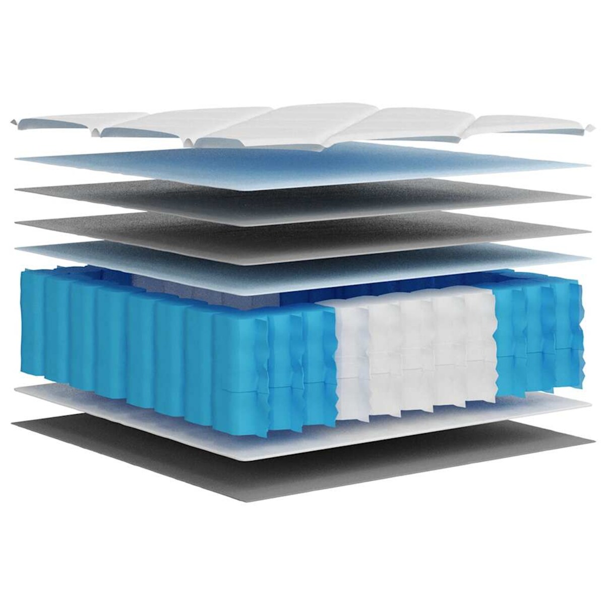 vidaXL Materac kieszeniowy, średnia twardość, 180x200 cm