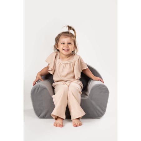 Piankowy fotelik - szary