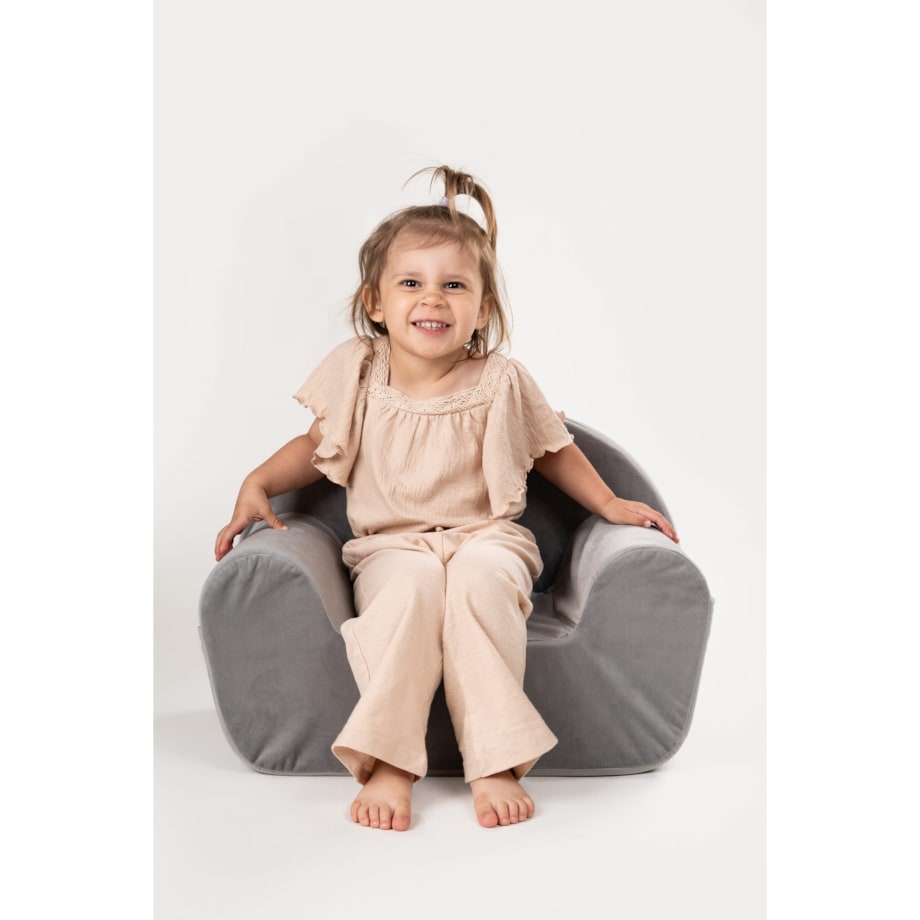 Piankowy fotelik - szary