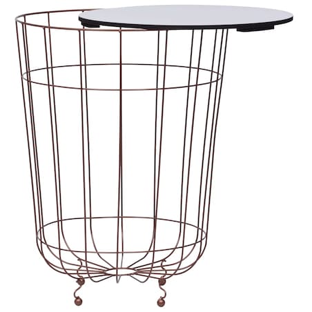 vidaXL Stolik kawowy, złoty, Ø 40 cm