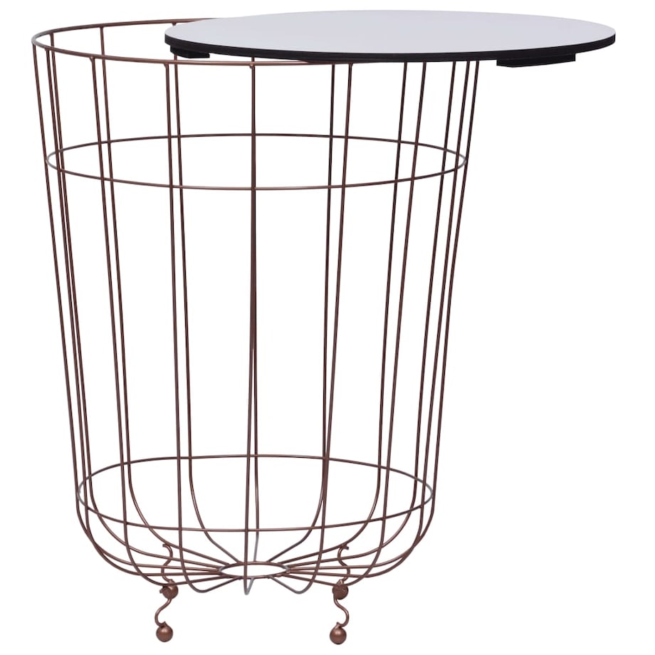 vidaXL Stolik kawowy, złoty, Ø 40 cm