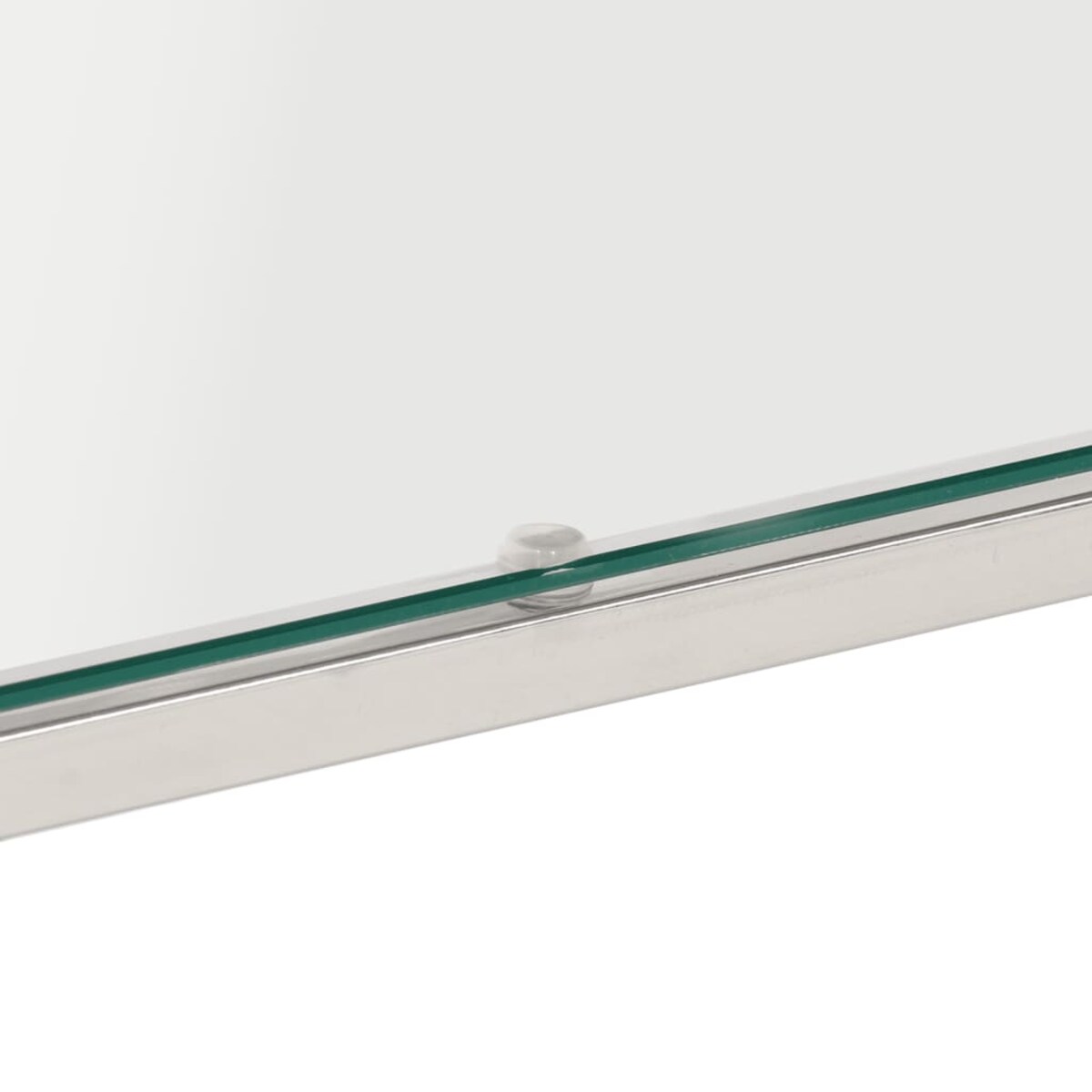 vidaXL Stolik kawowy, srebrny, stal nierdzewna i szkło hartowane