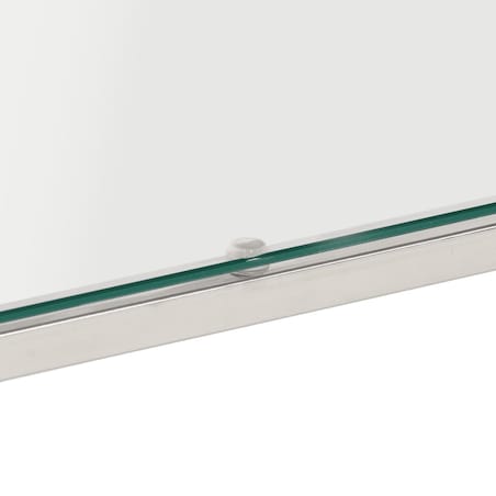 vidaXL Stolik kawowy, srebrny, stal nierdzewna i szkło hartowane